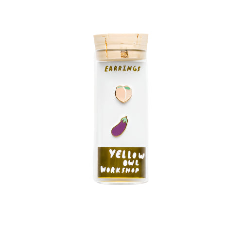 Peach & Eggplant Earrings