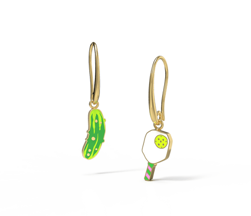 Pickle & Pickle Ball Drop Earrings