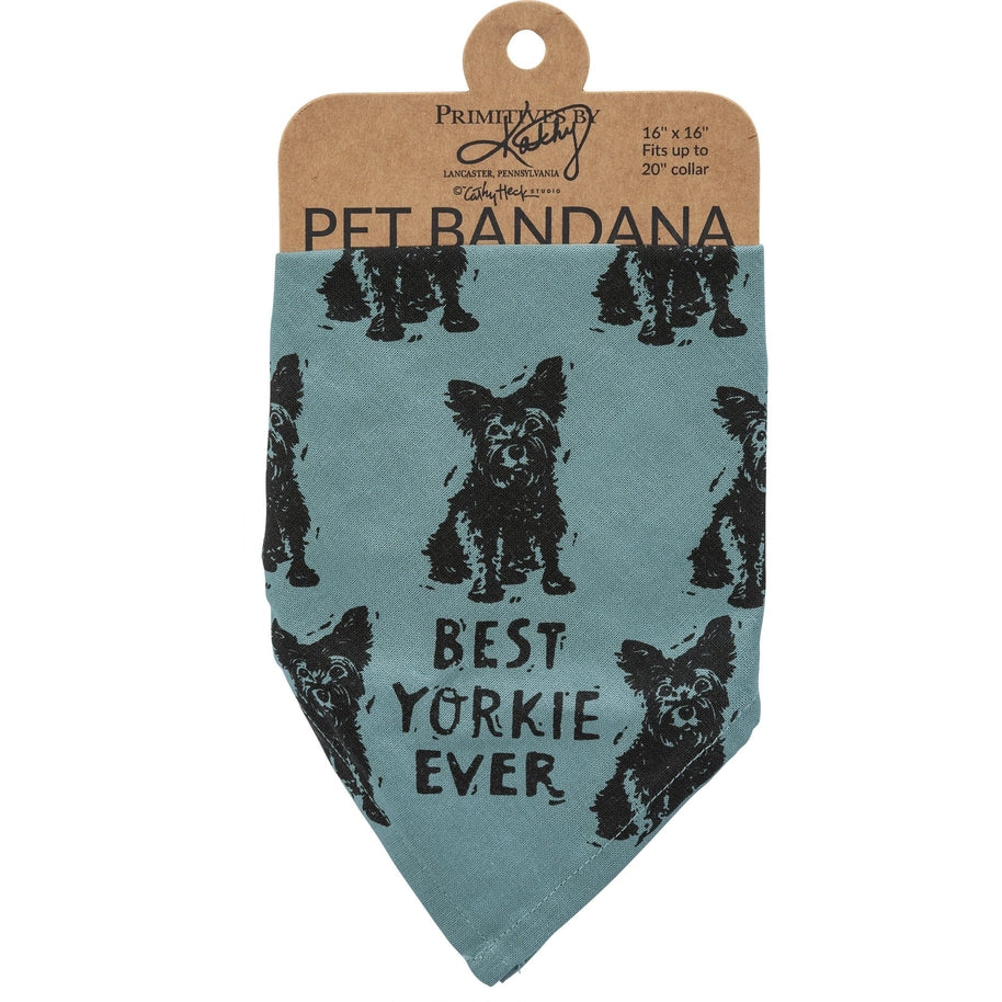 Yorkie/Love My Human Small Pet Bandana