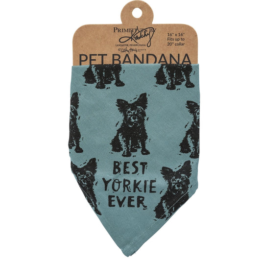 Yorkie/Love My Human Small Pet Bandana