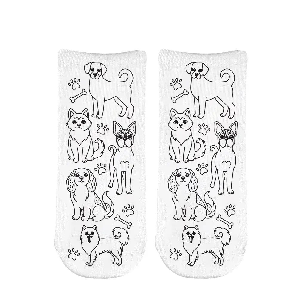 Coloring Socks - Puppy Love