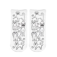 Coloring Socks - Puppy Love