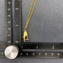 Creative Rhinestone Gesture Charm 18K Gold-plated Necklace