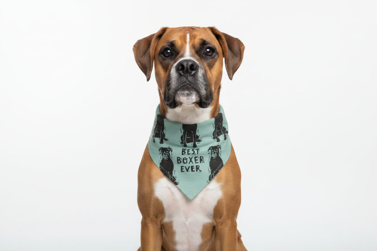 Boxer/Love My Human Large Pet Bandana