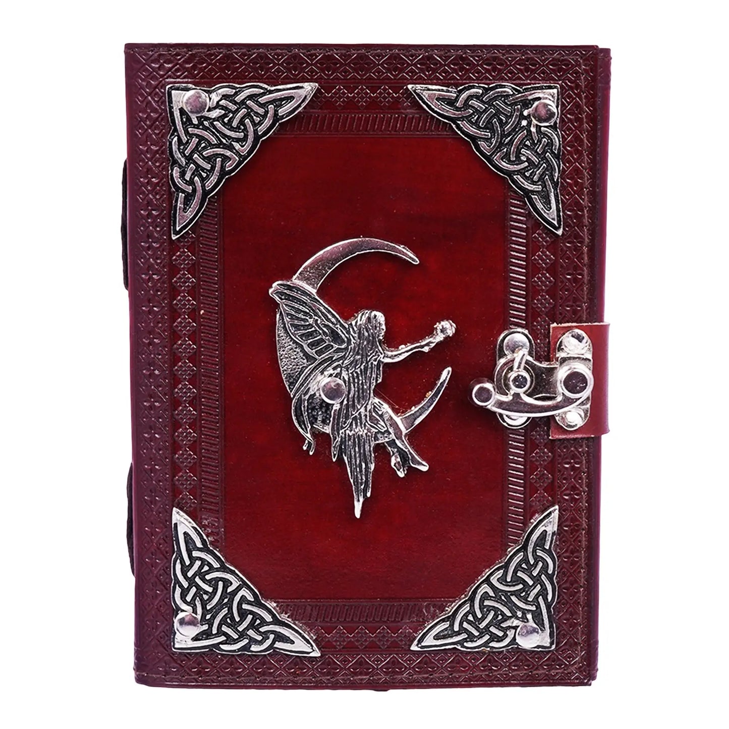 Fairy Leather Embossed Journal with Metal Fairy and Corners