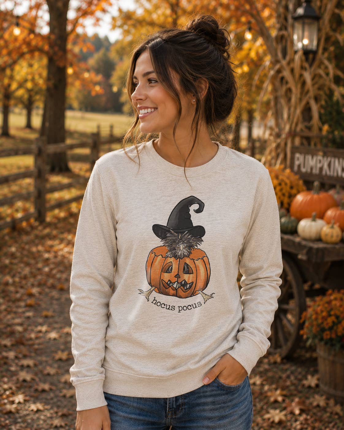 "Hocus Pocus" Funny Chicken ADULT Fall Halloween Tee