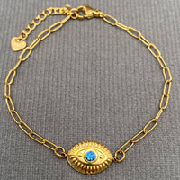 18K Gold-Plated Evil Eye Bracelet