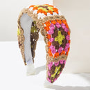 Bohemian Floral Cutout Crochet Headband