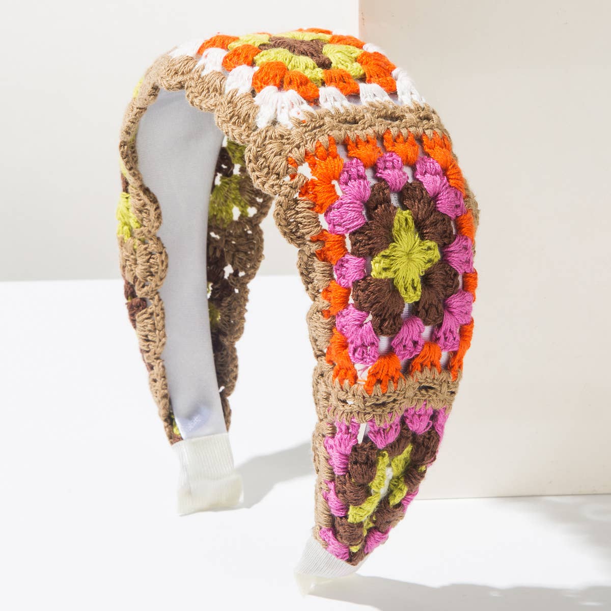 Bohemian Floral Cutout Crochet Headband