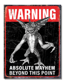 Gremlins Warning Tin Sign