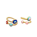 Evil Eye Gold Adjustable Rings