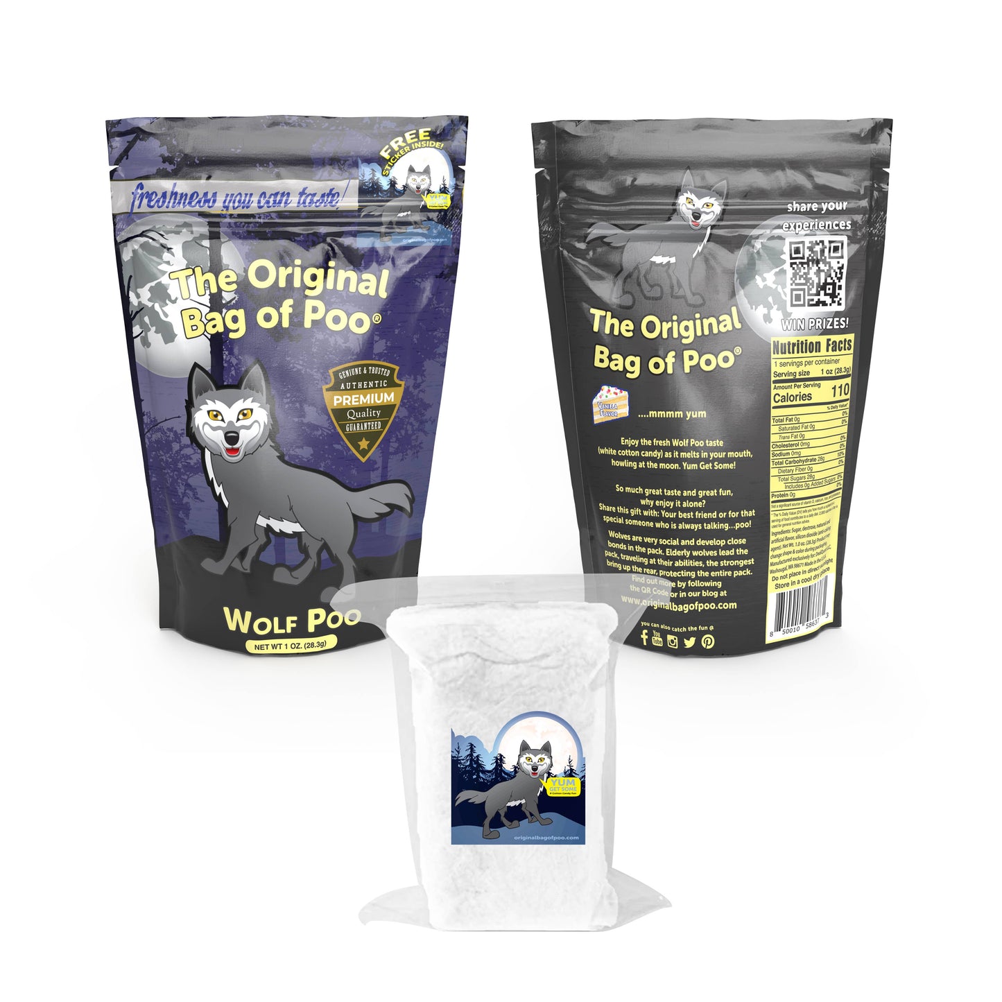 The Original Bag of Poo® (Wolf Cotton Candy Poo)