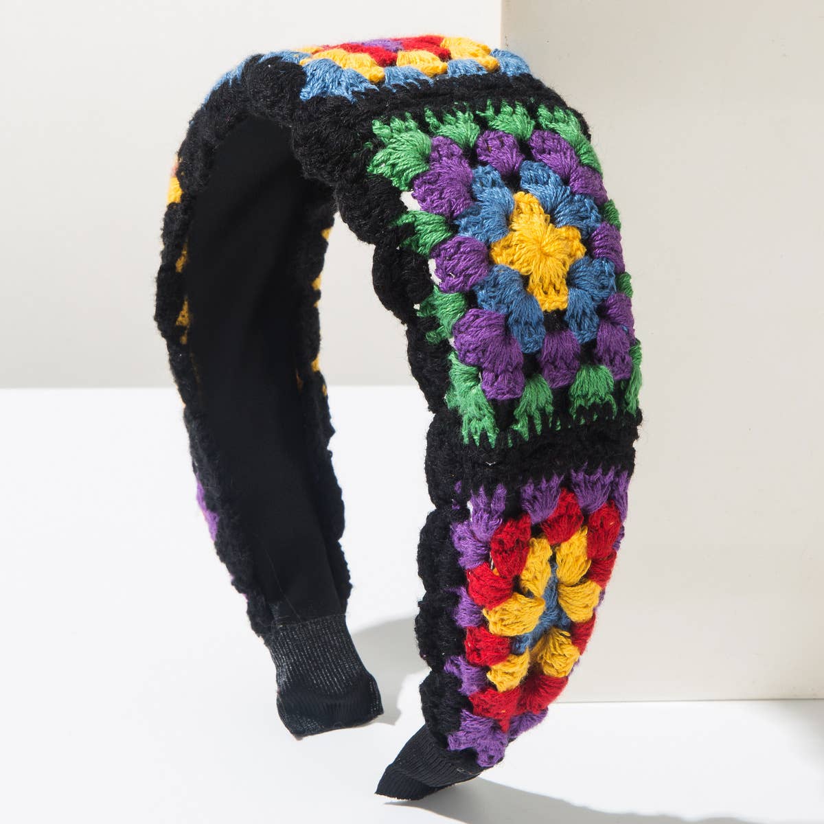 Bohemian Floral Cutout Crochet Headband