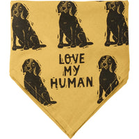 Beagle/Love My Human Large Pet Bandana