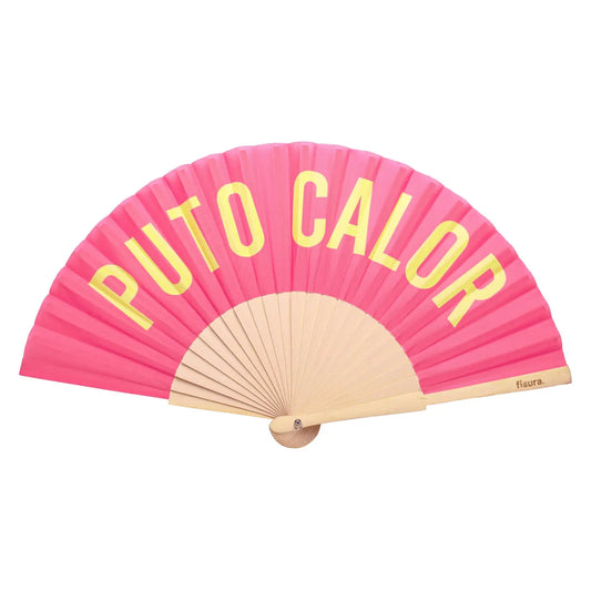 Pink and Yellow “Fucking Heat” Fan