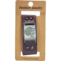 Wolf Brown Vegan Leather Adjustable Bracelet