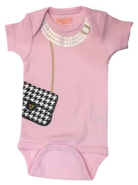 Houndstooth Bag Onesie