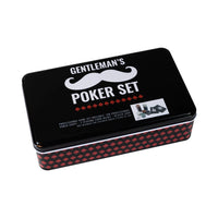 Men's Professional Poker in A Tin Cards & Chips Set
