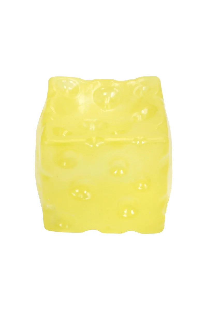Cheese Cube Thick Maltose Clear Filled Squishy Toy