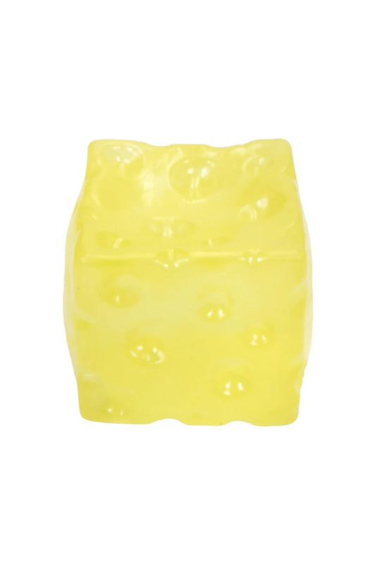 Cheese Cube Thick Maltose Clear Filled Squishy Toy