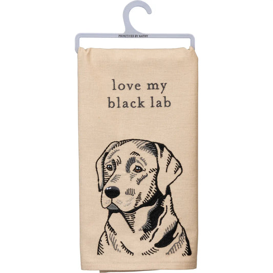 Love My Black Lab Kitchen Towel