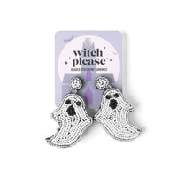 Halloween Witch Please Beaded Statement Earrings