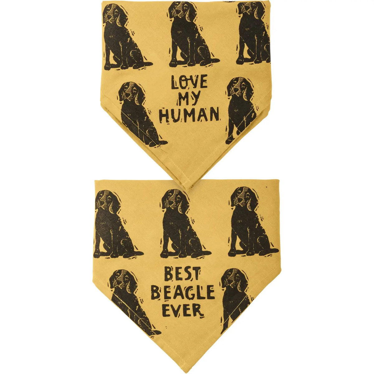 Beagle/Love My Human Large Pet Bandana