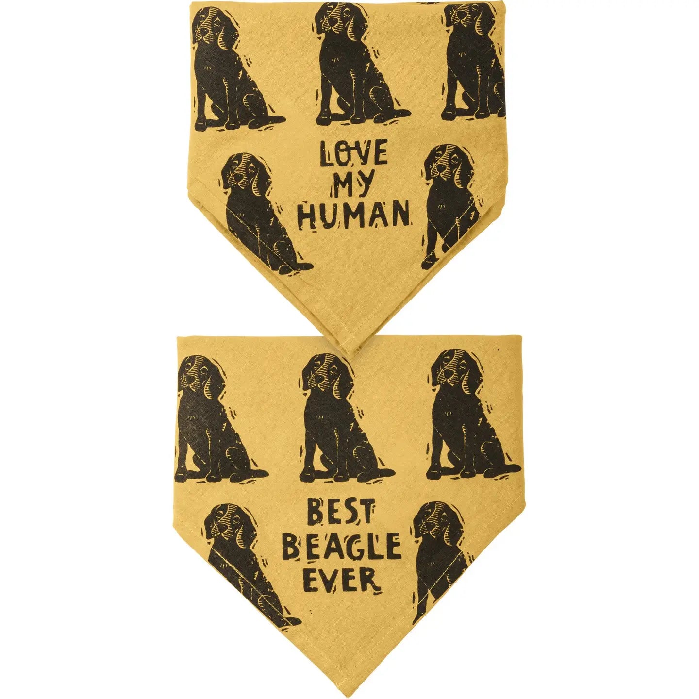 Beagle/Love My Human Large Pet Bandana