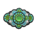 Large Beaded Mandala Seed Bead Barrette Hair Clip