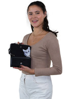 Peeking Cats Wallet in Vinyl Material