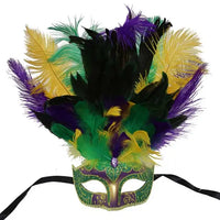 Mardi Gras Feather Masquerade Mask