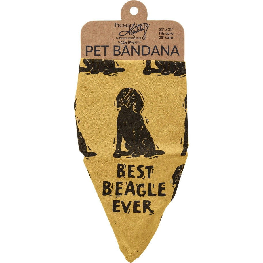 Beagle/Love My Human Large Pet Bandana