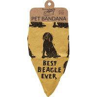 Beagle/Love My Human Large Pet Bandana