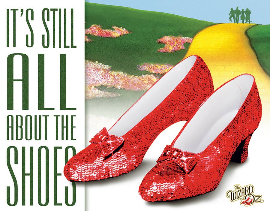 Wizard of Oz "About the Shoes" Tin Sign