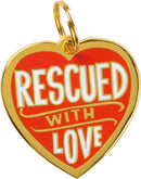 Rescued With Love Collar Charm