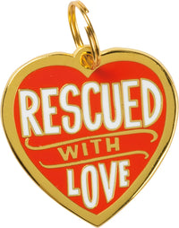 Rescued With Love Collar Charm