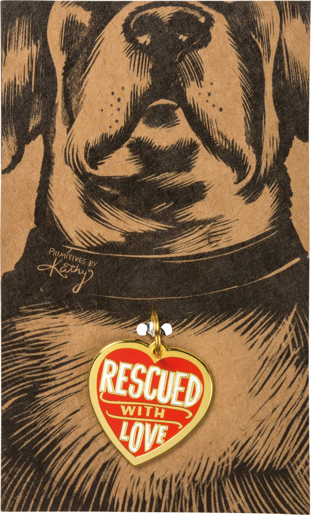 Rescued With Love Collar Charm