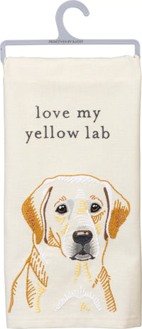 Love My Yellow Lab Kitchen Towel