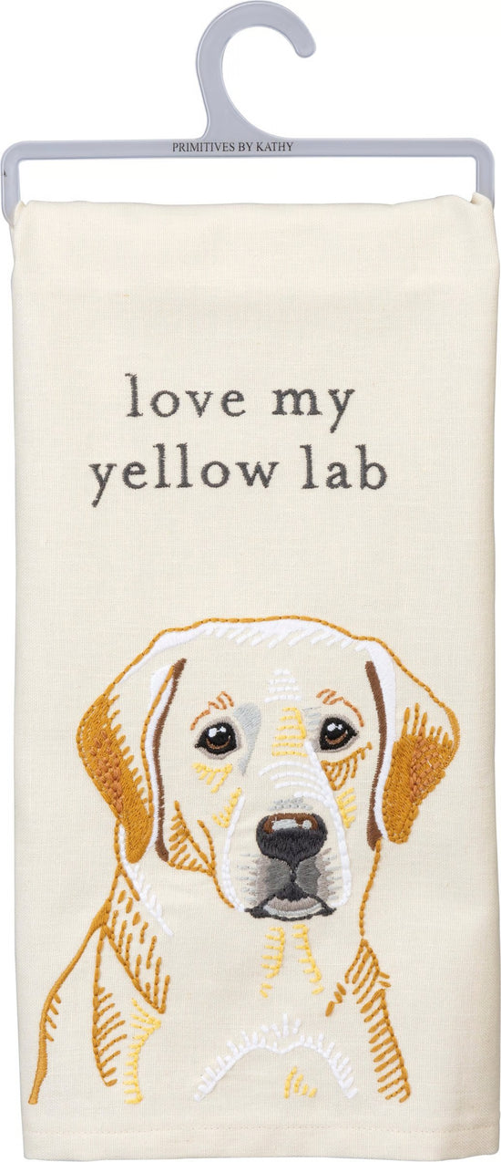 Love My Yellow Lab Kitchen Towel