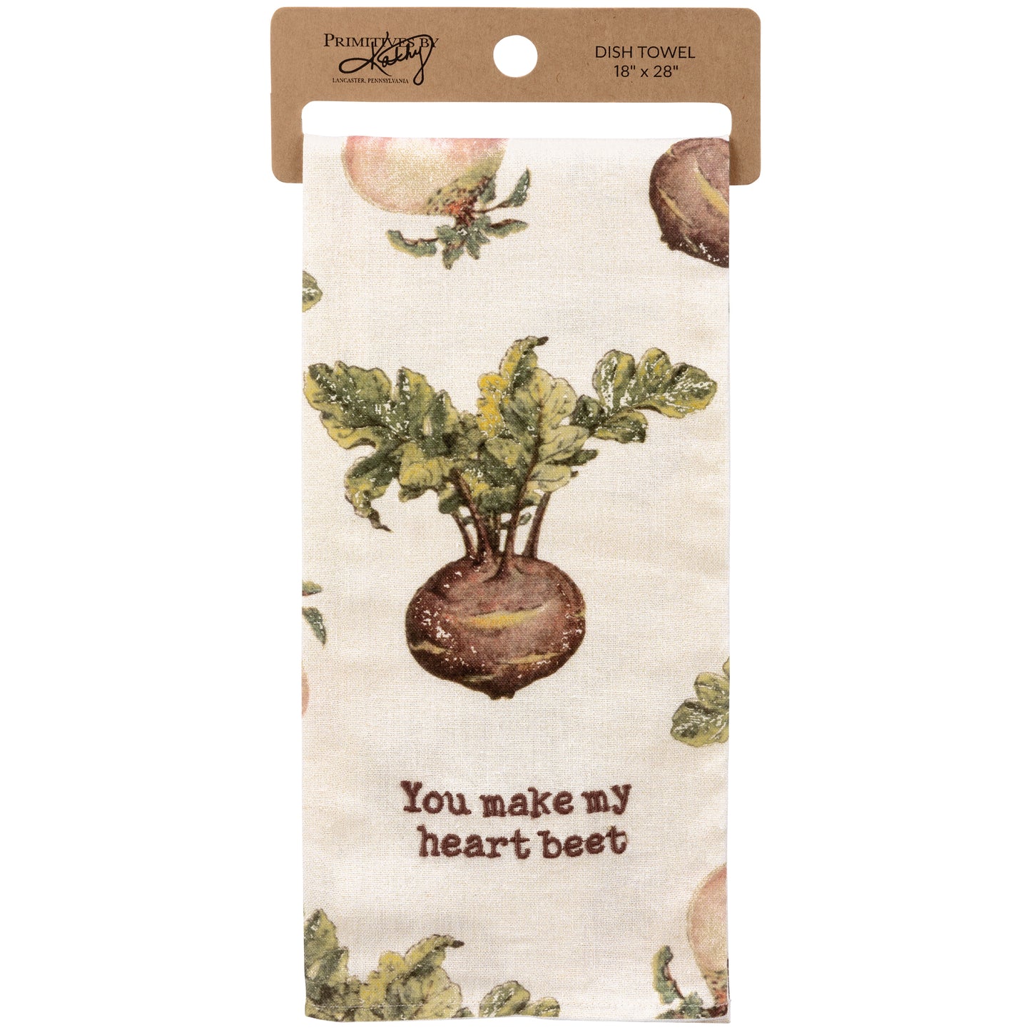 You Make My Heart Beet Kitchen Towel