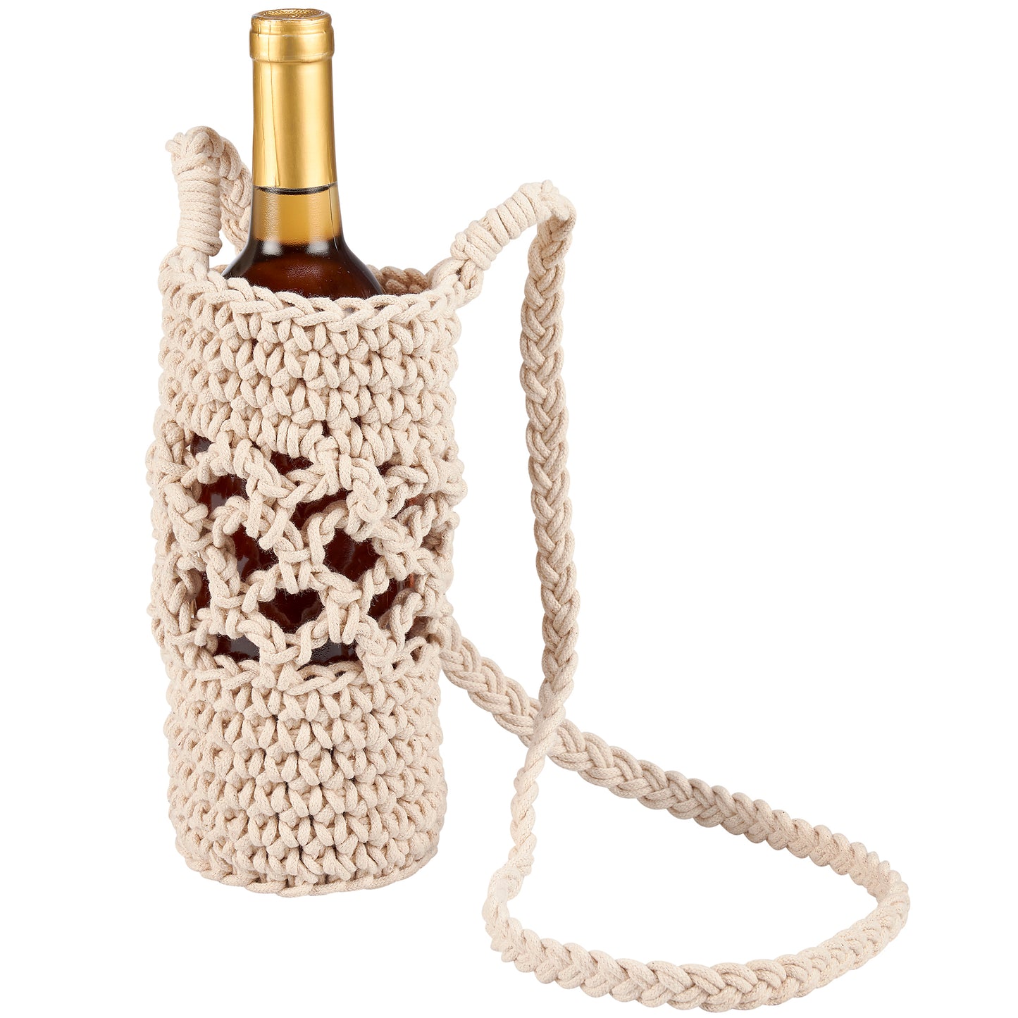 Crocheted Crossbody Bottle Holder