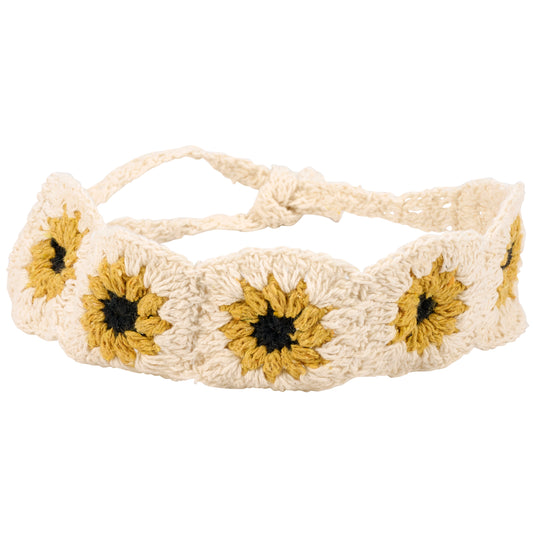 Crocheted Sunflower Headband