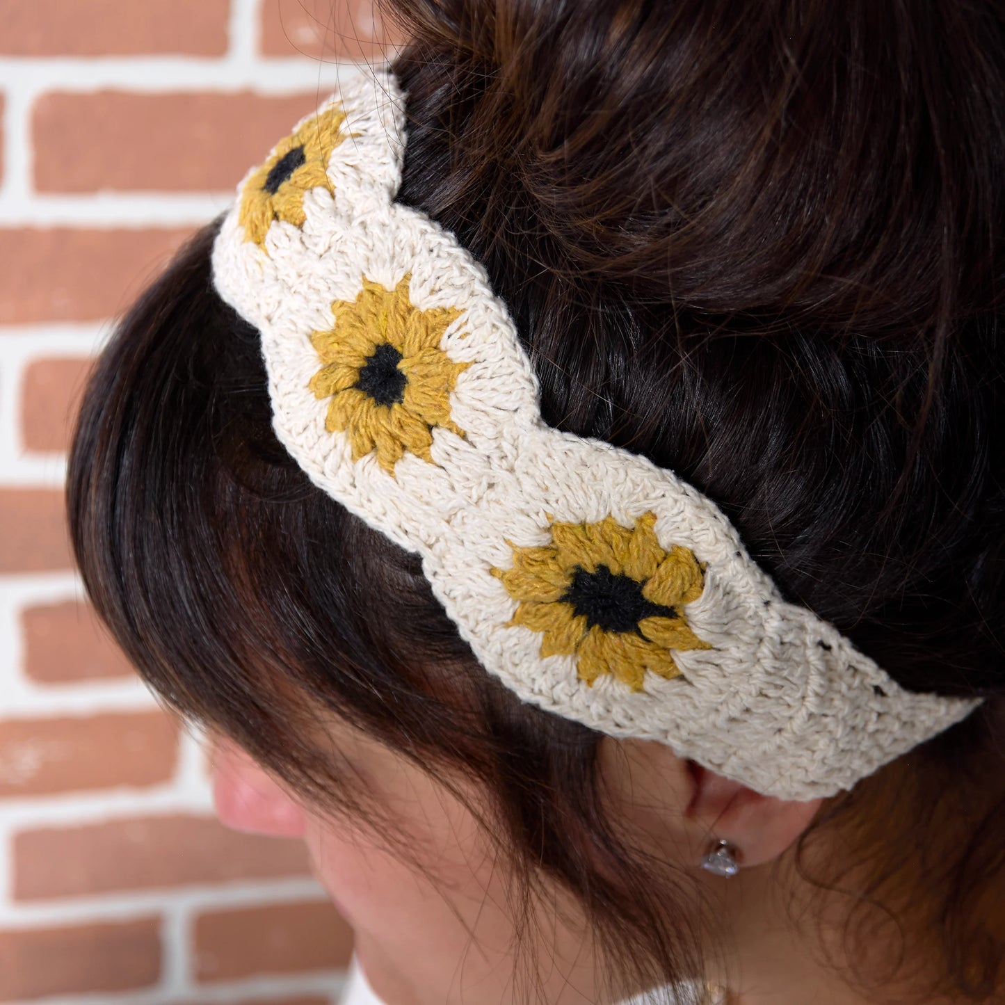 Crocheted Sunflower Headband