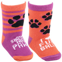 My Sibling Has Paws Baby Sock Set