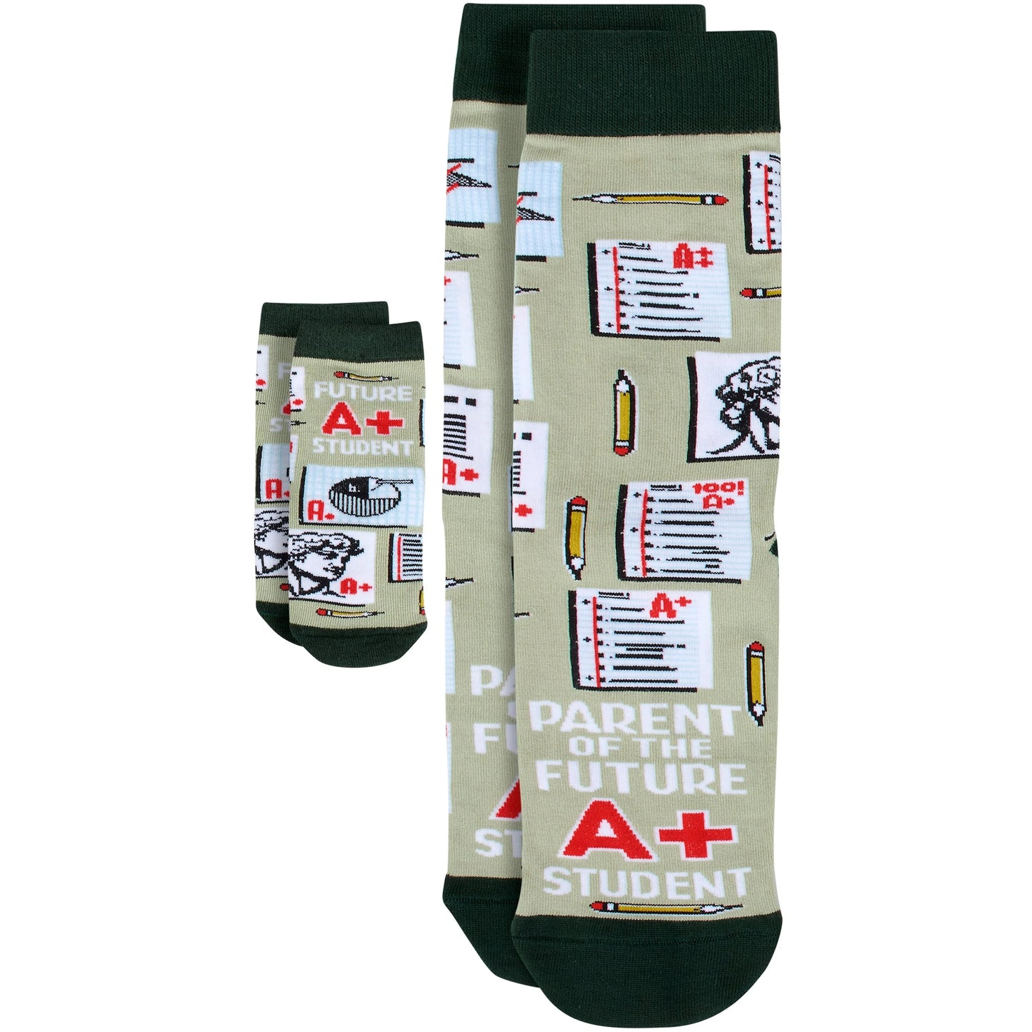 Parent/Future A+ Student Baby & Me Sock Set