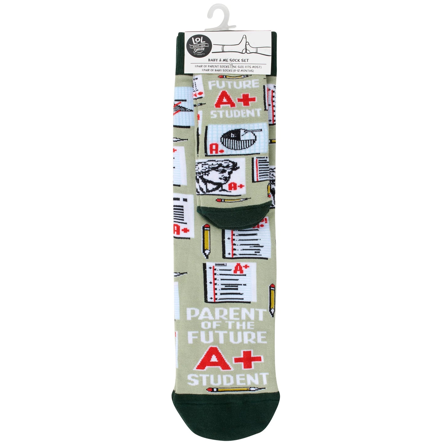 Parent/Future A+ Student Baby & Me Sock Set