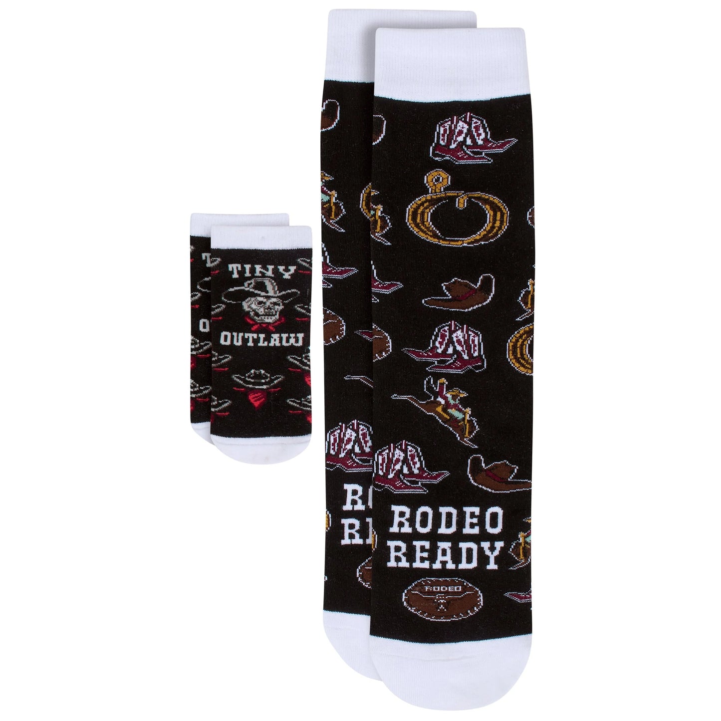 Rodeo Ready/Tiny Outlaw Baby & Me Sock Set