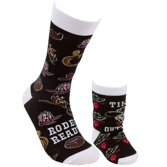 Rodeo Ready/Tiny Outlaw Baby & Me Sock Set