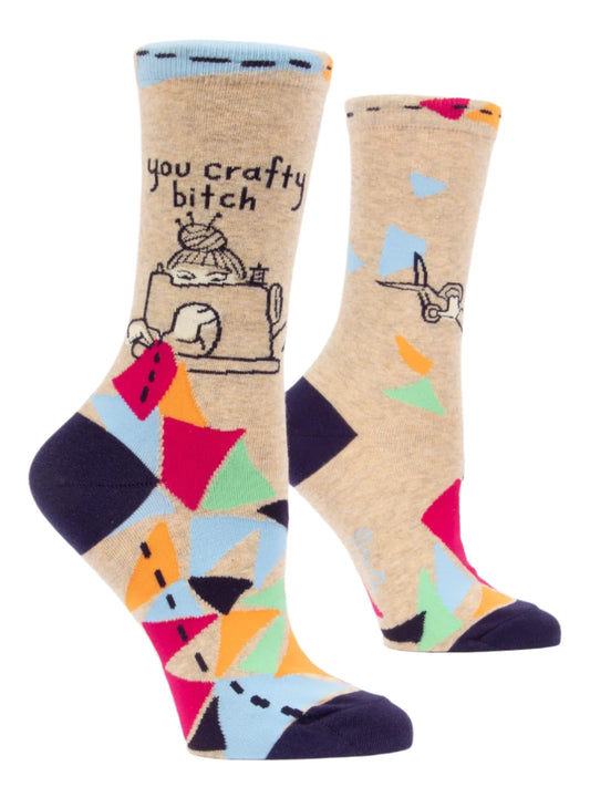 You Crafty Bitch Crew Socks