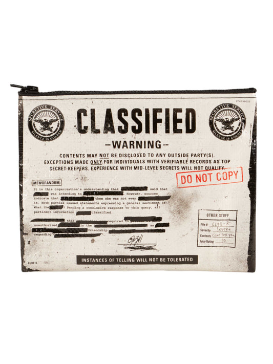 Classified Zipper Pouch